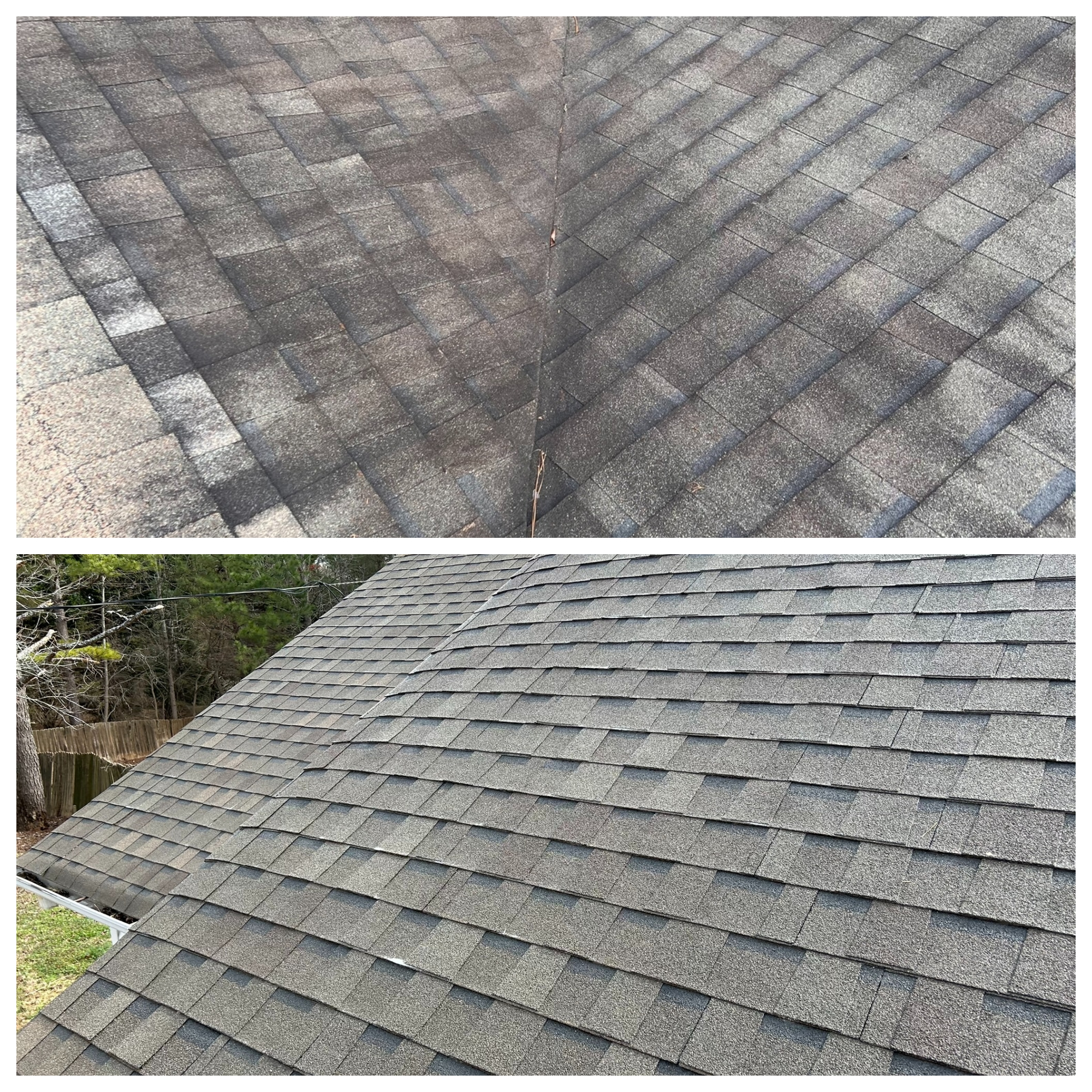 Soft Wash Roof Cleaning in McDonough, GA Will Help This Homeowner From Being Dropped by Their Insurance.